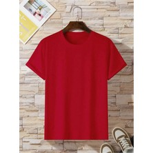 Unisex Oversize Tişört %100 Pamuk Basic Casual Stili