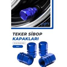 Baghes Alüminyum Altıgen Sibop Kapağı 4'lü Mavi Sibob Kapağı