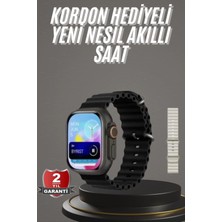 Motto Ticaret 2025 Model Akıllı Saat Çift Kordon Ios ve Android Arama Cevaplama Sesli Asistan