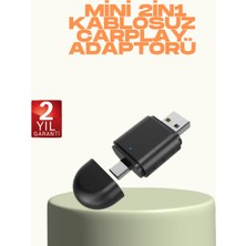 Motto Ticaret Kablosuz Carplay ve Android Auto Adaptörü – Usb-A & Type-C Girişli Akıllı Dönüştürücü