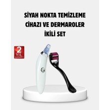 Motto Ticaret Evde Profesyonel Cilt Bakımı Dermaroller + Siyah Nokta Temizleyici Setı