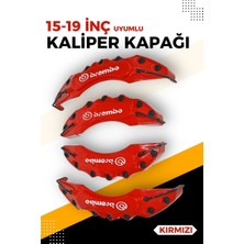 Baghes Kırmızı Kaliper Kapağı Seti (4'lü) – Yağ Hortumlu Sportif Görünümlü Kapak Takımı