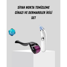 Motto Ticaret Dermaroller ve Vakumlu Siyah Nokta Temizleme Cihazı 2’li Cilt Bakım Seti