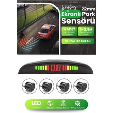 Baghes Dijital Ekranlı Sesli Araç Park Sensörü – 22 mm Siyah Göz, Sesli Uyarı