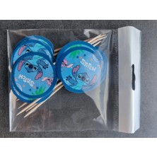 Liya3D 10’lu Mavi Uzaylı Temalı Pasta Kürdanı Çocuk Cupcake Süsü Mavi Parti Kürdanı Doğum Günü Süsü