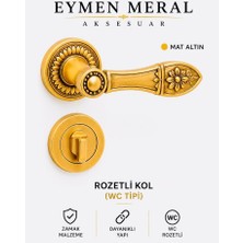 Eymen Meral Aksesuar Mat Albirifin Rozetli Lüx Rustik Wc Kapı Kolu 1. Sınıf Zamak Malzemeden Üretilmiş Olup Boya ve Malzeme Kalitesi Ile Uzun Yıllar Kullanabileceğiniz Şık ve Estetik Üründür (Vidalar Dahildir)