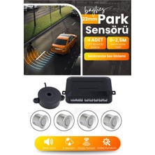 Baghes Sesli Araç Park Sensörü – 22 mm Gri Göz, Bip Ses Uyarı