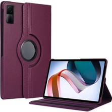 Motto Ticaret Mey Ithalat®   Redmi Pad Se 4g Kılıf 360 Tablet Deri Kılıf - Mürdüm