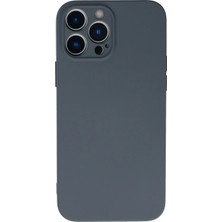 Motto Ticaret Mey Ithalat®   iPhone 13 Pro Max Kılıf Nano Içi Kadife Silikon - Gri