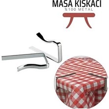 Motto Ticaret Mey Ithalat® Masa Örtüsü Klipsi - Metal Masa Kelepçesi Masa Örtüsü Sabitleyici 4 Adet 71692
