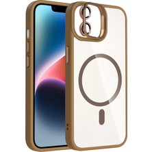 Motto Ticaret Mey Ithalat®   iPhone 11 Remim Lensli Magsafe Standlı Kapak - Kahverengi