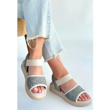 Erbilden Jake Yeşil Hasır Cilt Sandalet