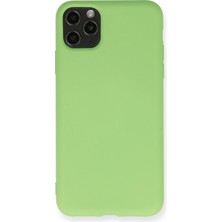 Motto Ticaret Mey Ithalat®   iPhone 11 Pro Max Kılıf Nano Içi Kadife Silikon - Yeşil