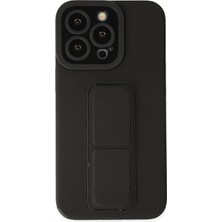 Motto Ticaret Mey Ithalat®   iPhone 13 Pro Kılıf Mega Standlı Silikon - Siyah