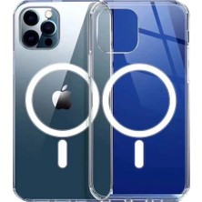 Motto Ticaret Mey Ithalat®   iPhone 12 Pro Max Kılıf Magneticsafe Şeffaf Silikon - Şeffaf