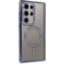 Motto Ticaret Mey Ithalat®  Samsung Galaxy S24 Ultra Kılıf Joke Simli Magneticsafe Kılıf - Mavi