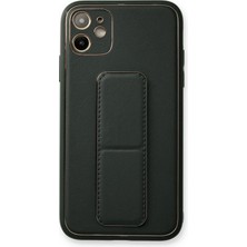 Motto Ticaret Mey Ithalat®   iPhone 12 Kılıf Coco Deri Standlı Kapak - Füme