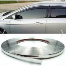 DGR 3D Krom Dekoratif Nikelaj Şerit Çıta 9 mm x 5 Metre