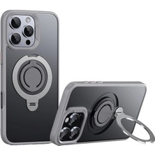 Motto Ticaret Mey Ithalat®   iPhone 16 Pro Avatar 360 Dönen Magsafe Kapak - Titan Gri