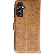 Motto Ticaret Mey Ithalat®  Samsung Galaxy M34 5g Kılıf Trend S Plus Kapaklı Kılıf - Taba