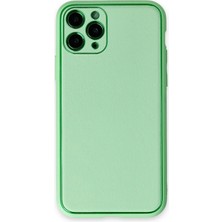 Motto Ticaret Mey Ithalat®   iPhone 11 Pro Kılıf Coco Deri Silikon Kapak - Açık Yeşil