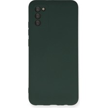 Motto Ticaret Mey Ithalat®  Samsung Galaxy A03S Kılıf Nano Içi Kadife Silikon - Koyu Yeşil