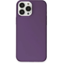 Motto Ticaret Mey Ithalat®   iPhone 13 Pro Max Kılıf Pc Sert Şeffaf Kapak - Mor