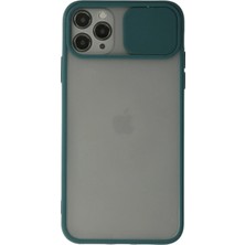 Motto Ticaret Mey Ithalat®   iPhone 11 Pro Kılıf Palm Buzlu Kamera Sürgülü Silikon - Yeşil