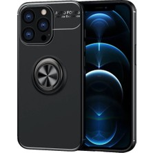 Motto Ticaret Mey Ithalat®   iPhone 13 Pro Kılıf Range Yüzüklü Silikon - Siyah