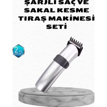 Motto Ticaret Mey Ithalat® Profesyonel Şarjlı Saç ve Sakal Kesme Makinesi – Paslanmaz Çelik Bıçaklı, Er