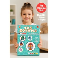 Özbience Renkli Taş Boyama Seti, Doğal Taşlar, Akrilik Boya ve Fırça Hedefe Ulaşan Hobi Seti