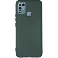 Motto Ticaret Mey Ithalat®  Infinix Hot 10 Play Kılıf Nano Içi Kadife Silikon - Koyu Yeşil