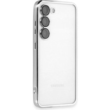 Motto Ticaret Mey Ithalat®  Samsung Galaxy S23 Kılıf  Lensli Silikon - Gümüş