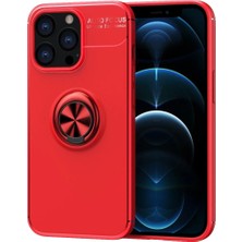 Motto Ticaret Mey Ithalat®   iPhone 13 Pro Max Kılıf Range Yüzüklü Silikon - Kırmızı
