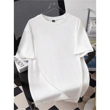 %100 Pamuk Unisex Çocuk Oversize Tişört Basic Günlük T-Shirt Oversize Geniş Kesim Rahat