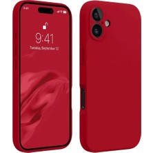 Motto Ticaret Mey Ithalat®   iPhone 16 Plus Kılıf First Silikon - Kırmızı