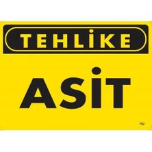 Motto Ticaret Mey Ithalat® Tehlike Asit Uyarı Levhası 25X35 KOD:762