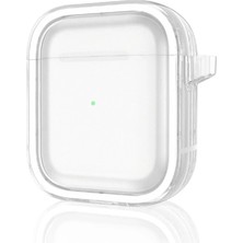 Motto Ticaret Mey Ithalat®   Airpods 4 (4.nesil) Shiny Şeffaf Kılıf - Beyaz