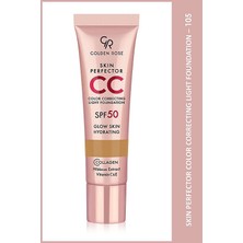 Golden Rose Skin Perfector cc Light Foundation No: 105 Caramel - Spf 50 Korumalı cc Fondöten