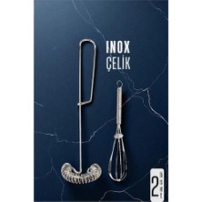 Motto Ticaret Mey Ithalat® Inox Çelik Çırpıcı + Mini Çırpıcı Seti 722004