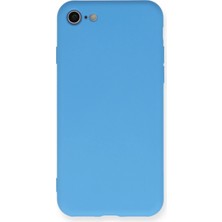 Motto Ticaret Mey Ithalat®   iPhone 7 Kılıf Nano Içi Kadife Silikon - Mavi
