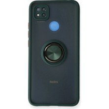 Motto Ticaret Mey Ithalat®   Redmi 9c Kılıf Montreal Yüzüklü Silikon Kapak - Yeşil