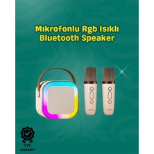 Motto Ticaret Mey Ithalat® Iki Mikrofonlu Renkli LED Işıklı Karaoke Cihazı