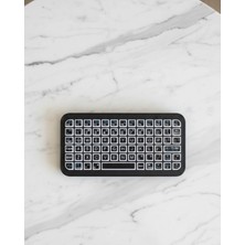 Motto Ticaret Mey Ithalat® Siyah Kablosuz Mini Rgb Işıklı Klavye Bluetooth 5.2 Ince Tasarım