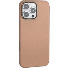 Motto Ticaret Mey Ithalat®   iPhone 16 Pro Wonder Deri Magsafe Kapak - Bronz