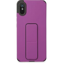 Motto Ticaret Mey Ithalat®   Redmi 9A Kılıf Mega Standlı Silikon - Mor