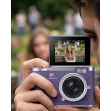 Motto Ticaret Mey Ithalat® 4K Kompakt Kamera 48 Mp Autofocus Flash Özellikli Vlog Kamera