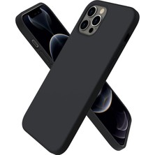 Motto Ticaret Mey Ithalat®   iPhone 12 Pro Kılıf First Silikon - Siyah