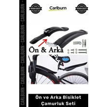Carlburn #bisiklet Siyah Esnek Plastik Ğ Şehir Yol Bisikleti Jant Uyumlu Ön Arka Bisiklet Çamurluk Seti