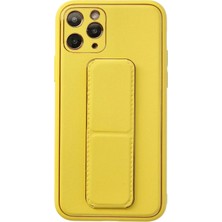 Motto Ticaret Mey Ithalat®   iPhone 11 Pro Kılıf Coco Deri Standlı Kapak - Sarı